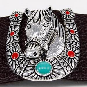 Leather Horse Bracelet