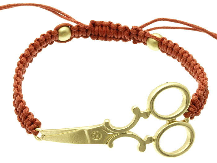 Orange Scissor Bracelet