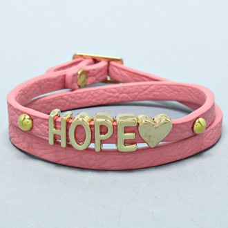 Wrap Bracelet "hope" Pink